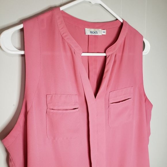 3 for $25 Ricki's Pink Tank Top Blouse Medium - Picture 2 of 5